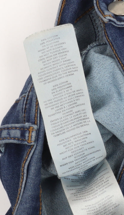 Boohoo Women's Blue Skinny Jeans Size 12