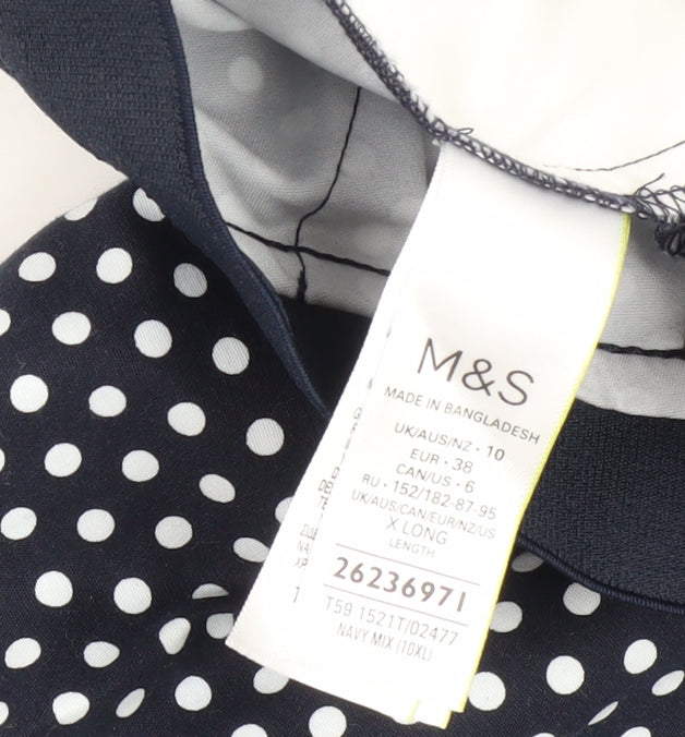 Womens UK Size 10 Marks and Spencer Regular Fit  Black Trousers