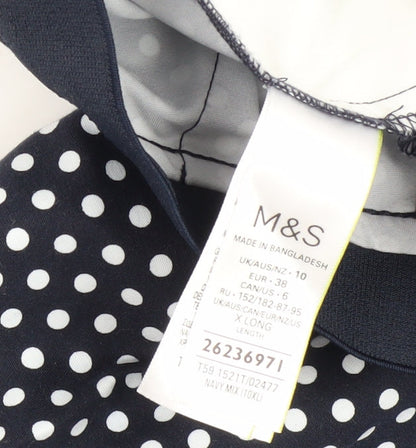 Womens UK Size 10 Marks and Spencer Regular Fit  Black Trousers