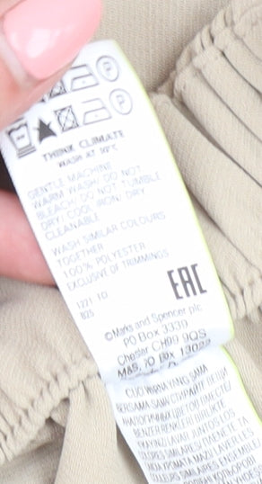 Marks and Spencer Women's Beige Chino Shorts Size 2