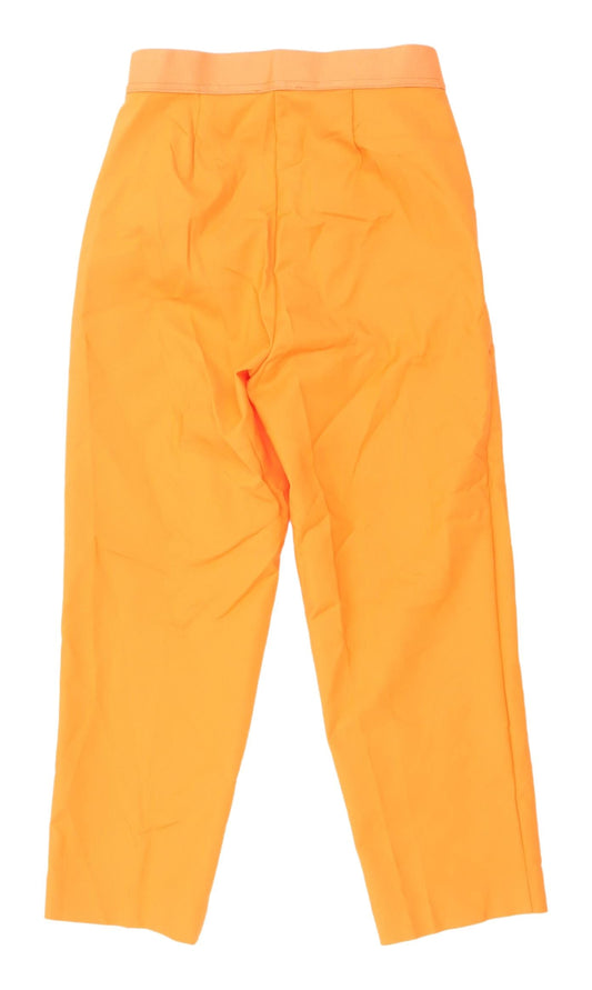 Womens UK Size 6 Marks and Spencer Regular Fit Cropped Orange Trousers