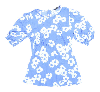 Womens UK Size 8 Marks and Spencer Blue Basic Blouse