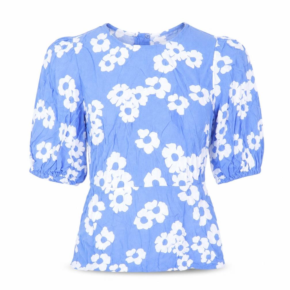 Womens UK Size 8 Marks and Spencer Blue Basic Blouse