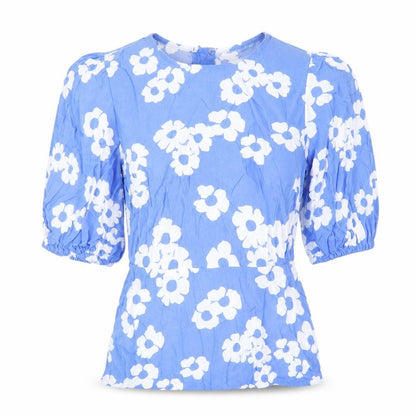 Womens UK Size 8 Marks and Spencer Blue Basic Blouse