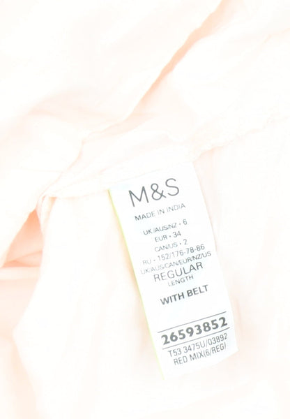 Marks and Spencer Red A-Line Sleeveless Summer Dress