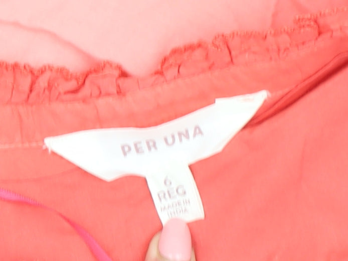 Marks and Spencer Red A-Line Sleeveless Summer Dress