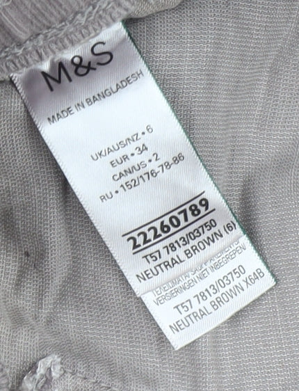 Marks & Spencer Women's Brown Cargo Shorts Size 6