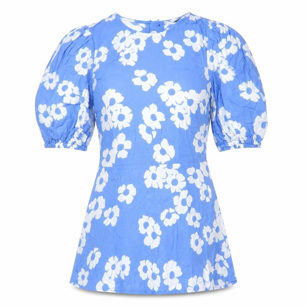 Womens UK Size 8 Marks and Spencer Blue Basic Blouse