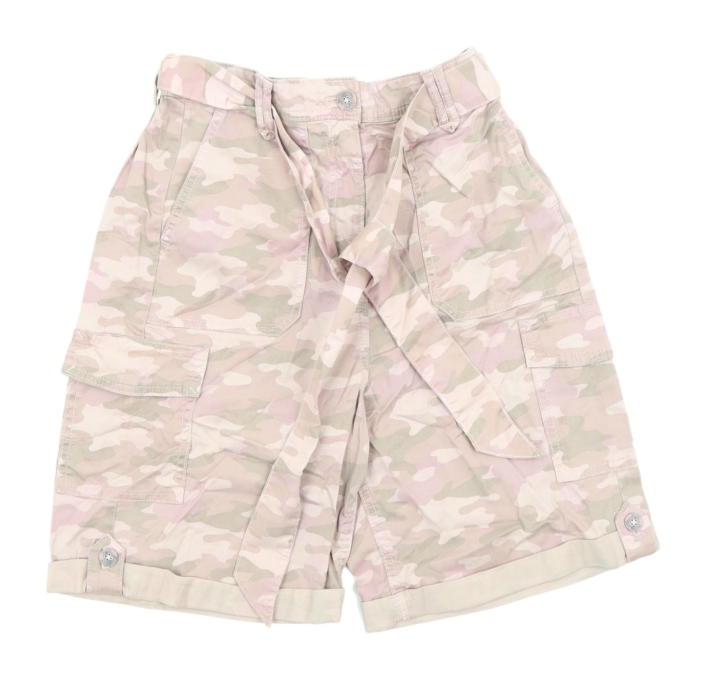 Marks & Spencer Women's Pink Camouflage Cargo Shorts Size 6