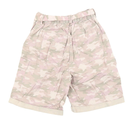 Marks & Spencer Women's Pink Camouflage Cargo Shorts Size 6