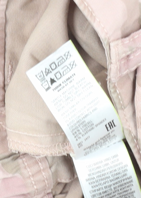 Marks & Spencer Women's Pink Camouflage Cargo Shorts Size 6