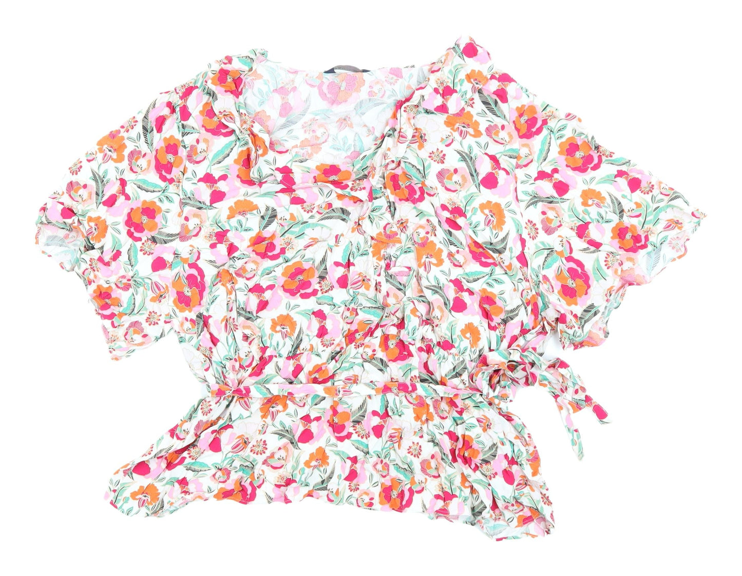 Womens UK Size 24 Marks and Spencer Multicoloured Wrap Blouse