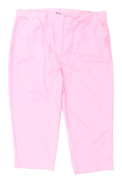 Womens UK Size 20 Marks and Spencer Regular Fit Casual Pink Trousers