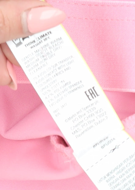 Womens UK Size 20 Marks and Spencer Regular Fit Casual Pink Trousers