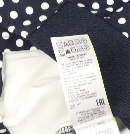 Womens UK Size 6 Marks and Spencer Slim Fit Dress Pants Blue Trousers