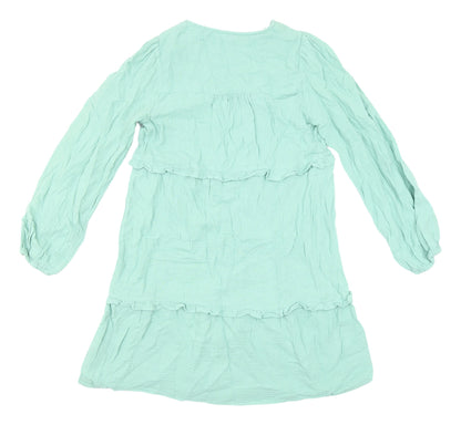 Marks and Spencer Green Shift Dress - Size 8