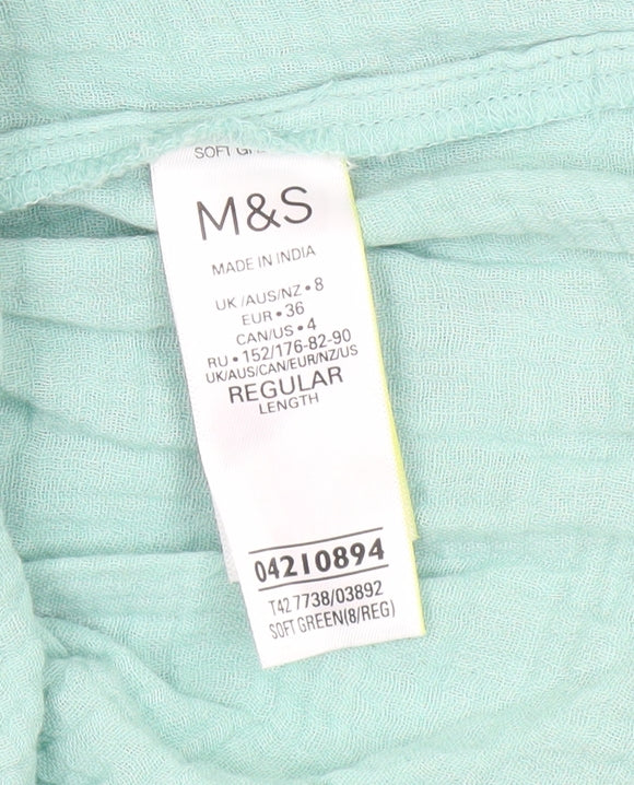 Marks and Spencer Green Shift Dress - Size 8