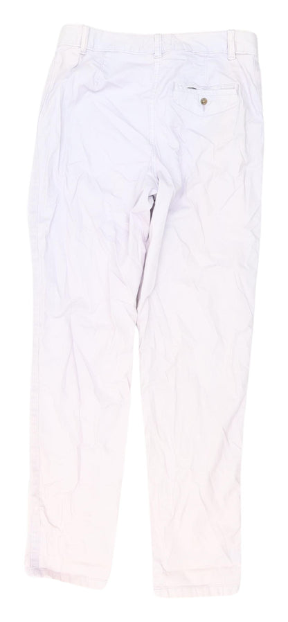 Womens UK Size 8 Marks and Spencer Regular Fit Chino White Trousers