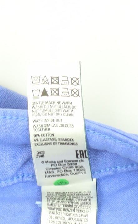 Marks & Spencer Women's Blue Chino Shorts Size 6