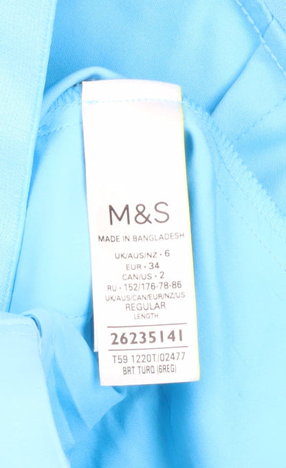 Womens UK Size 6 Marks and Spencer  Dress Pants Blue Trousers