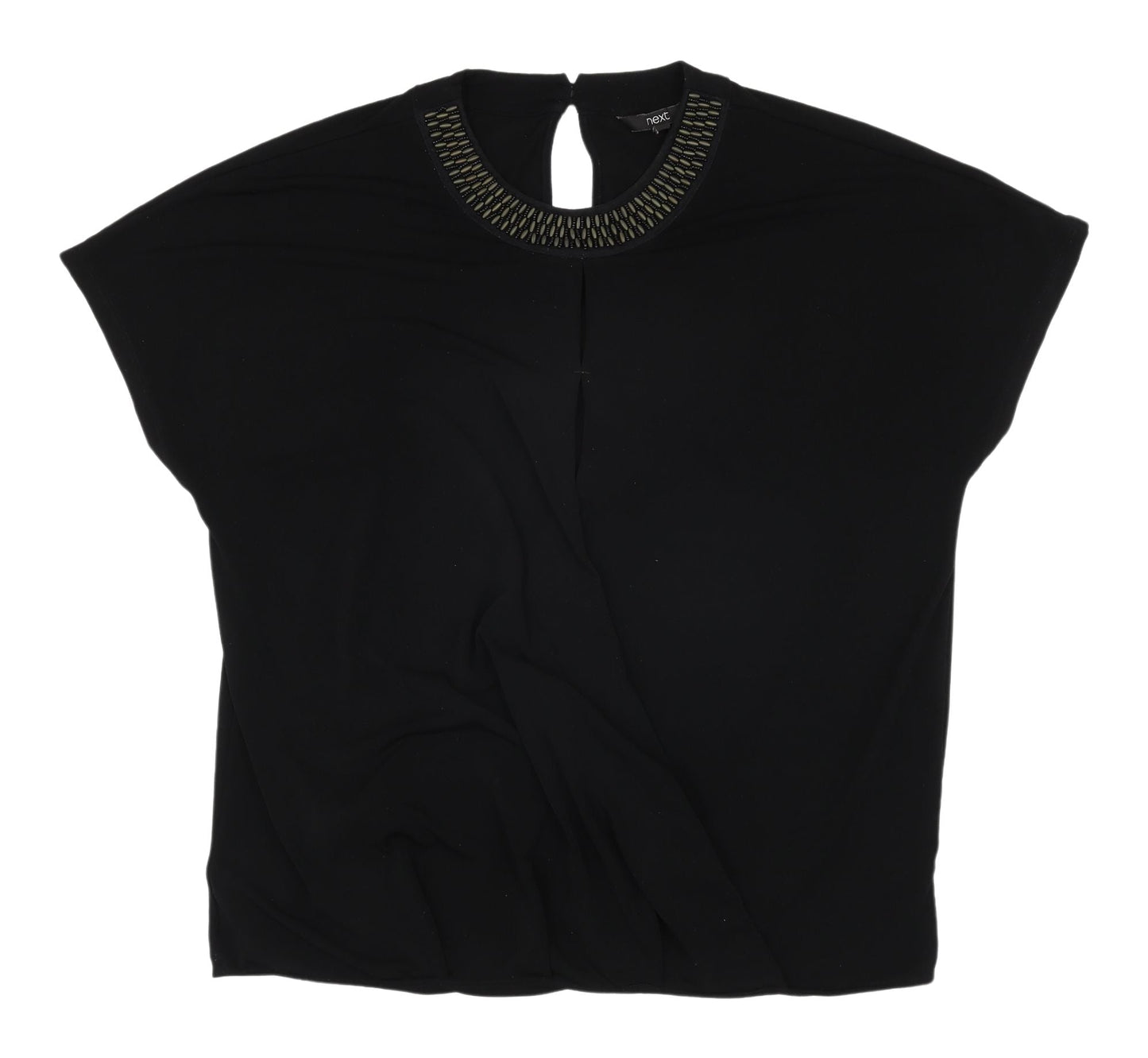 Womens UK Size 14 NEXT Black Basic Blouse