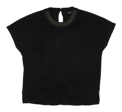 Womens UK Size 14 NEXT Black Basic Blouse