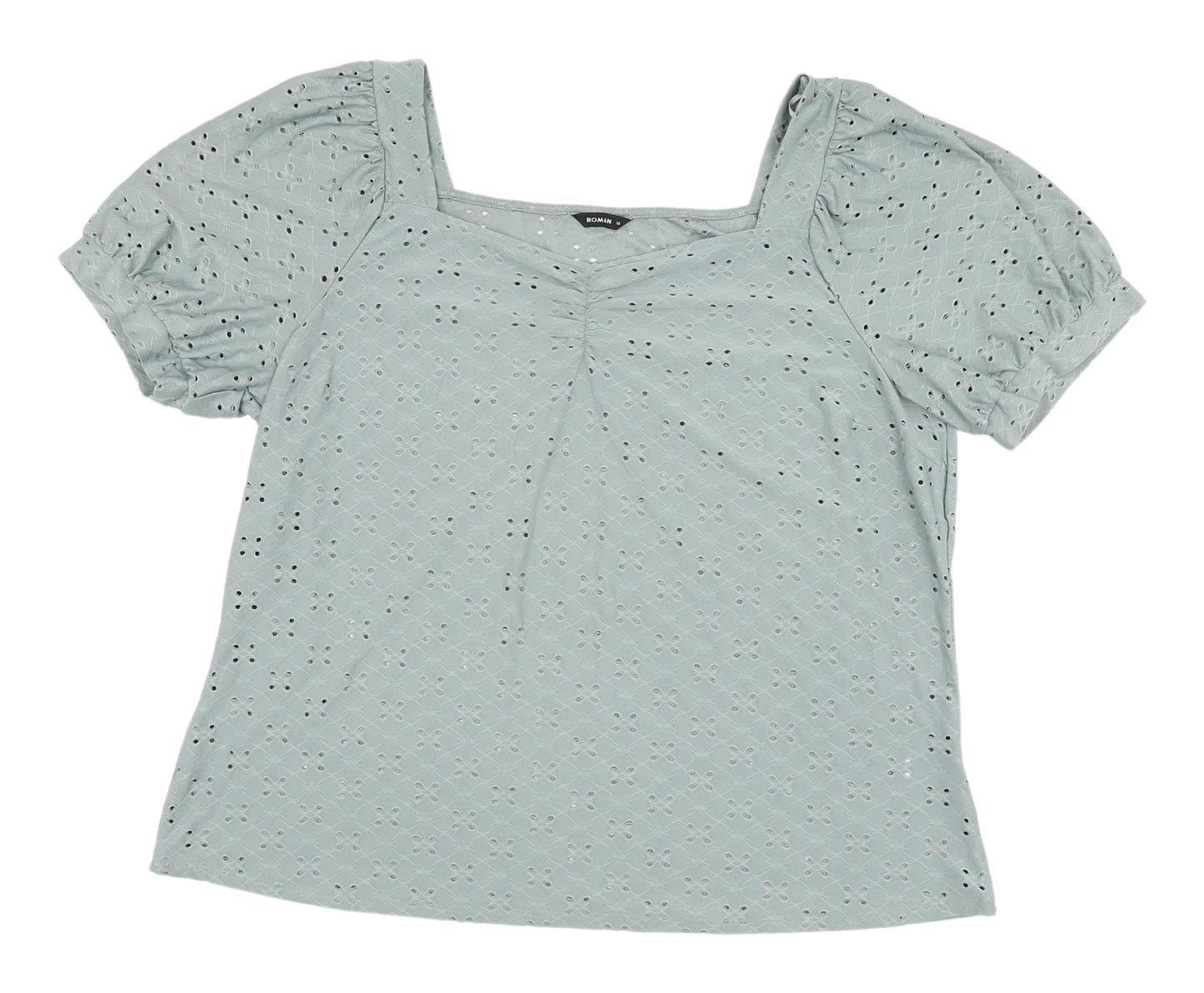 Womens UK Size 18 Roman Green Basic Blouse