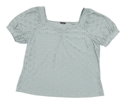 Womens UK Size 18 Roman Green Basic Blouse