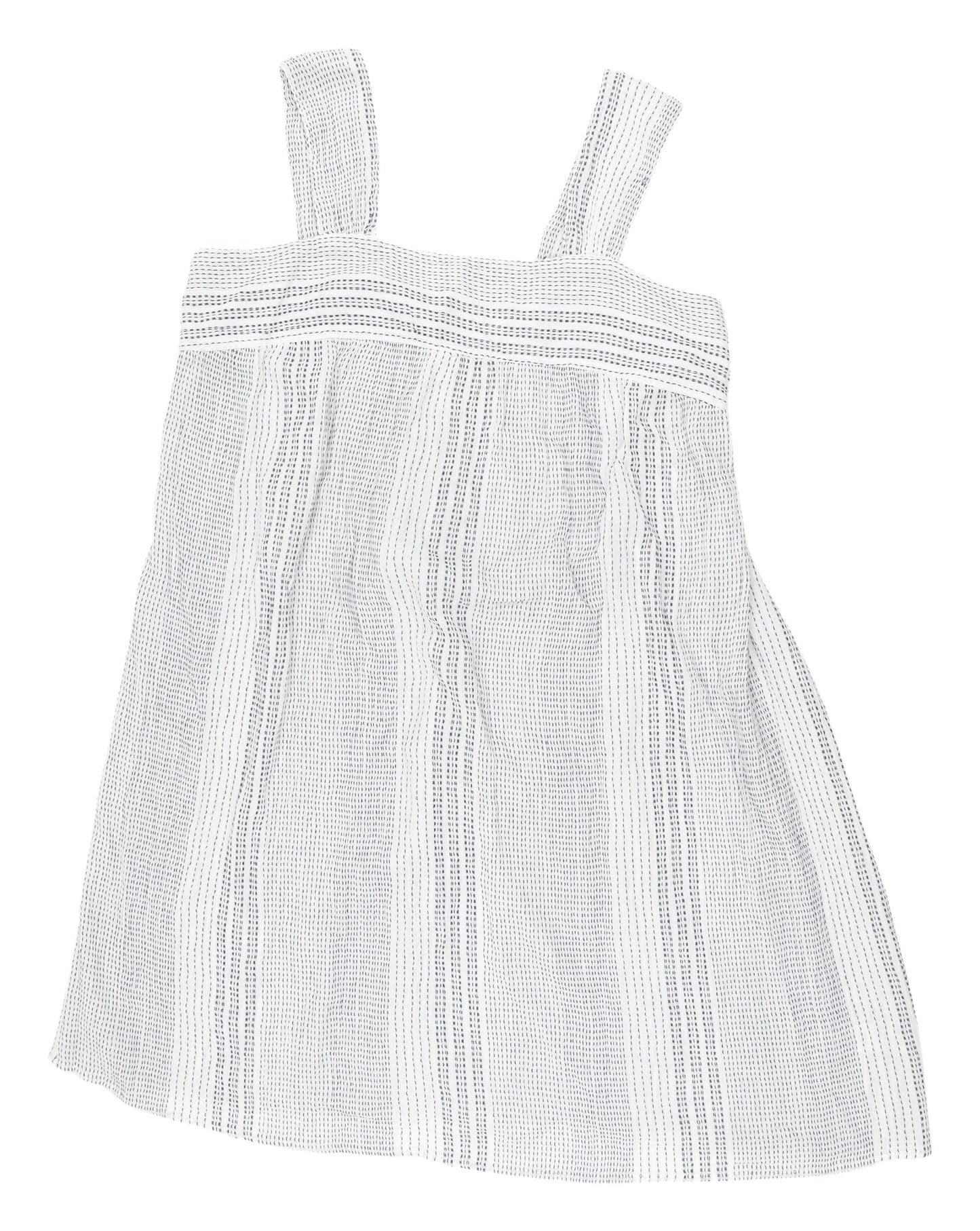 Next Women's White Striped Cotton Shift Dress 14