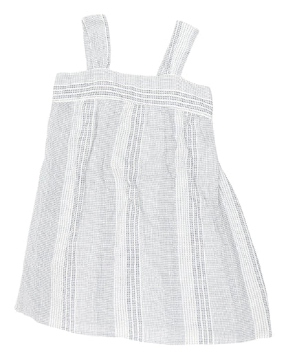 Next Women's White Striped Cotton Shift Dress 14