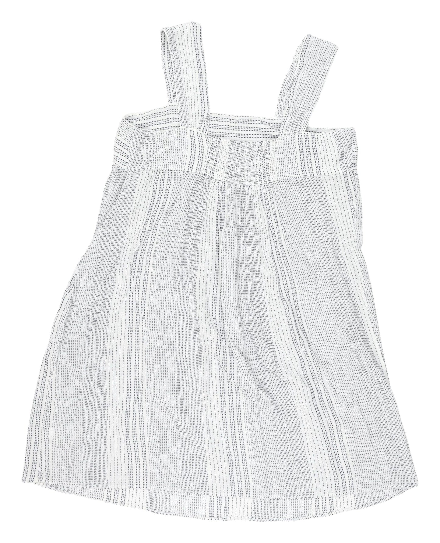 Next Women's White Striped Cotton Shift Dress 14