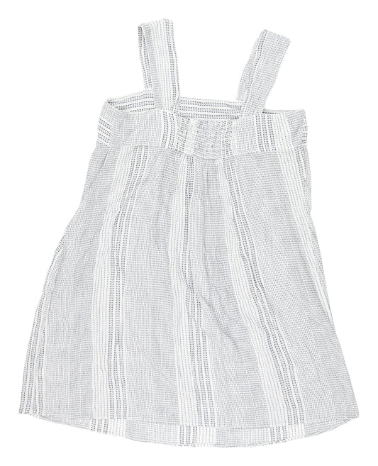 Next Women's White Striped Cotton Shift Dress 14