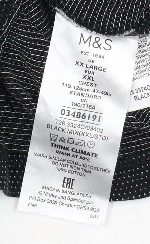 Marks & Spencer Men's Black 2XL Polo Shirt