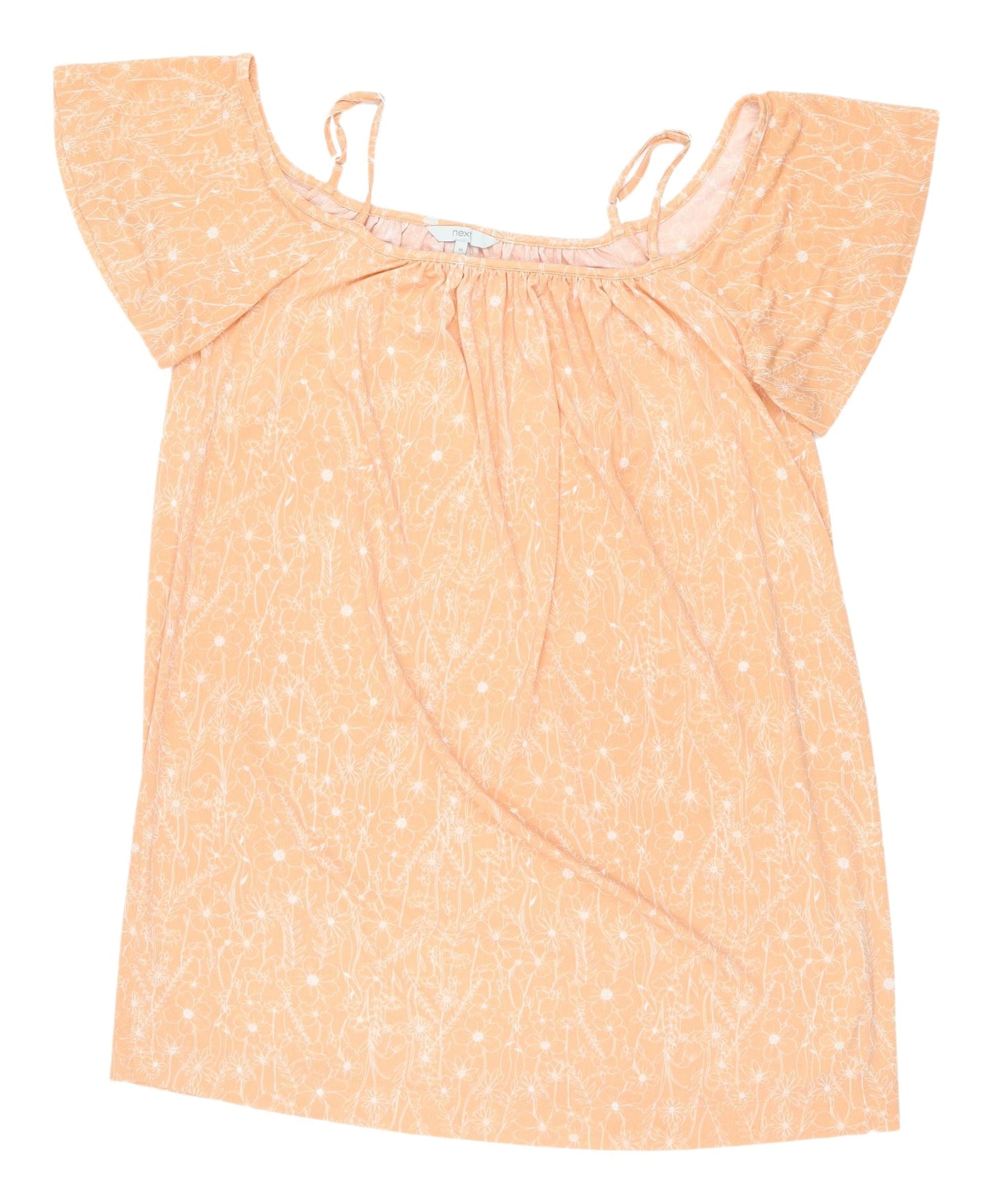Next Women's Orange Floral Off Shoulder Shift Dress