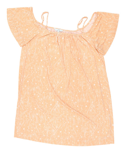 Next Women's Orange Floral Off Shoulder Shift Dress