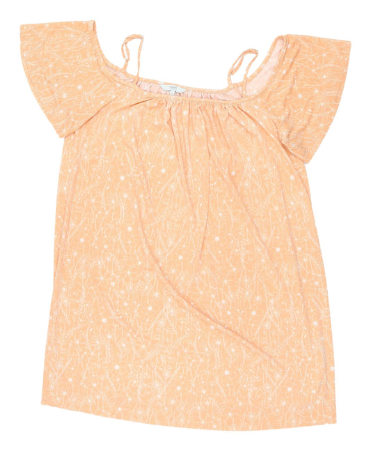 Next Women's Orange Floral Off Shoulder Shift Dress