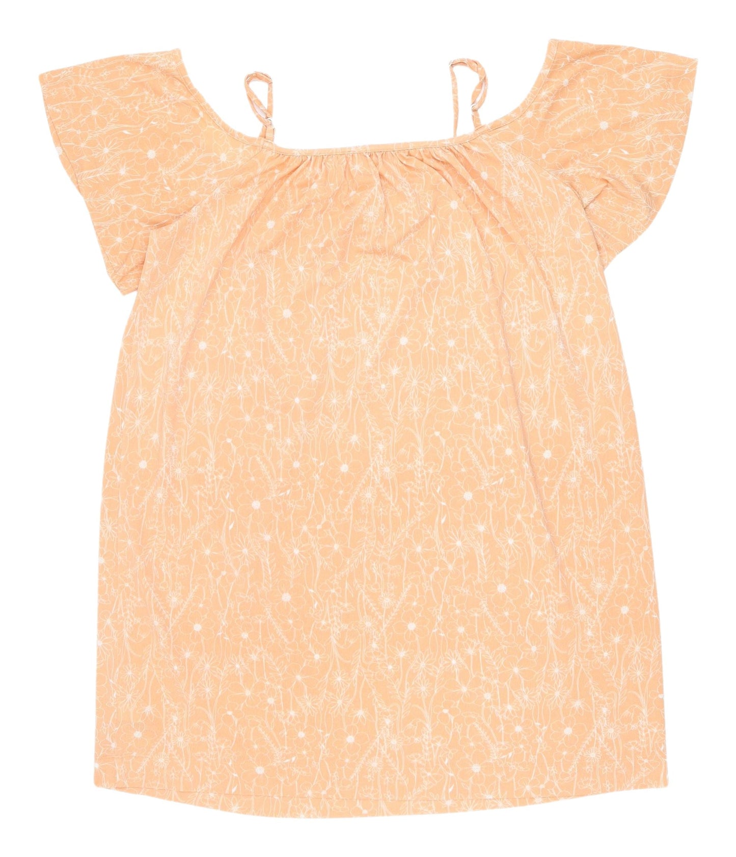 Next Women's Orange Floral Off Shoulder Shift Dress