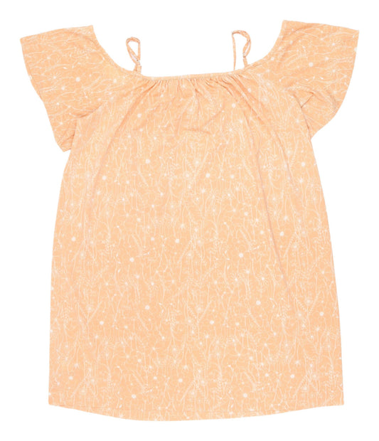 Next Women's Orange Floral Off Shoulder Shift Dress