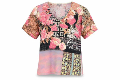 Womens UK Size M Casamia Multicoloured Basic T-Shirt