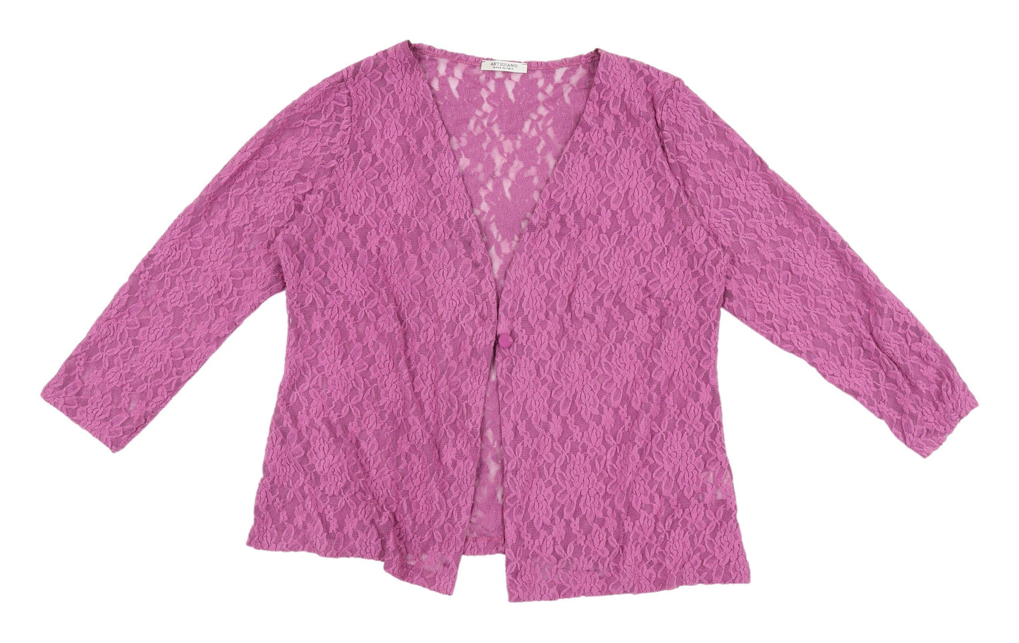 Artigiano Women's Pink Lace Cardigan Size 16