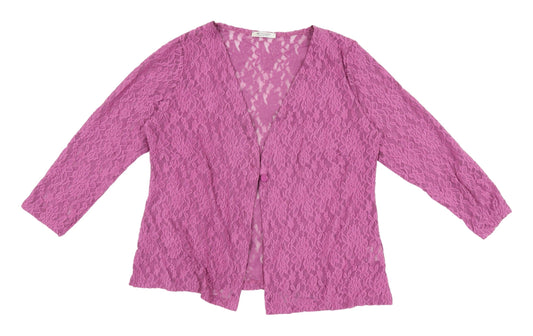 Artigiano Women's Pink Lace Cardigan Size 16