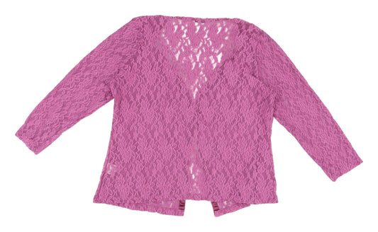 Artigiano Women's Pink Lace Cardigan Size 16