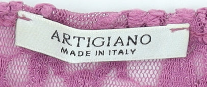 Artigiano Women's Pink Lace Cardigan Size 16