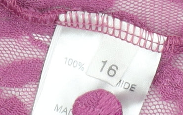 Artigiano Women's Pink Lace Cardigan Size 16