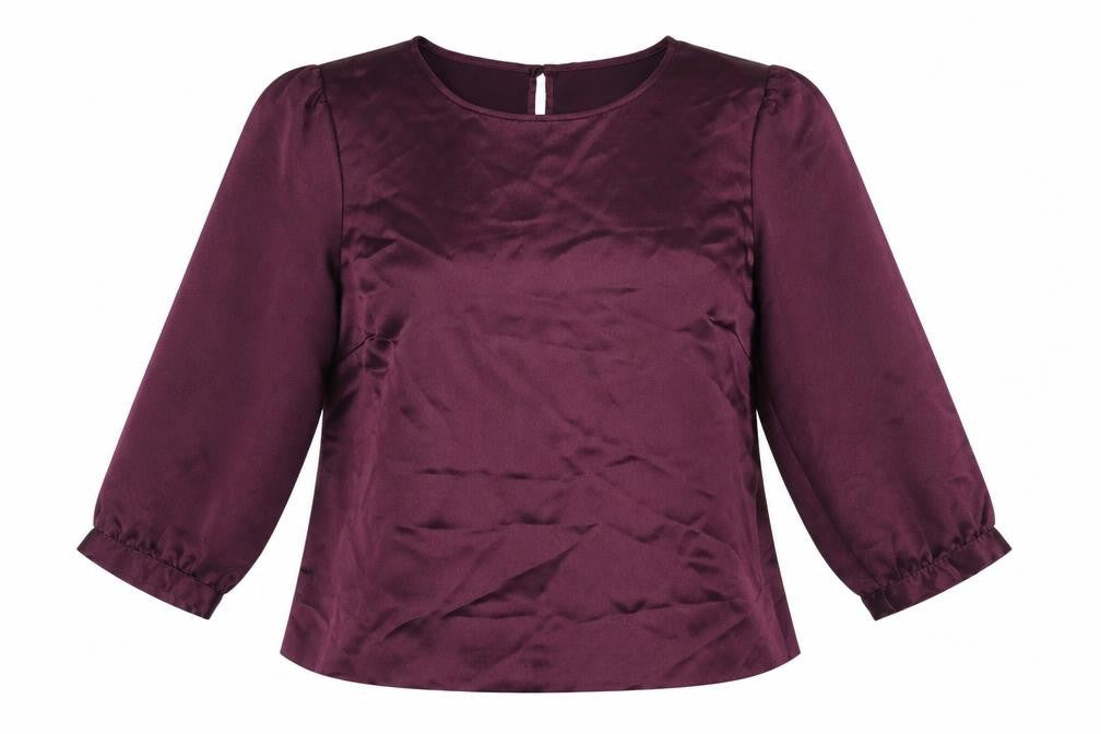 Womens UK Size 10 Miss Selfridge Purple Basic Blouse