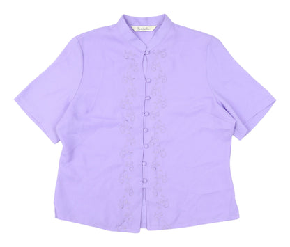 Womens UK Size 18 Isabelle Purple Basic Blouse