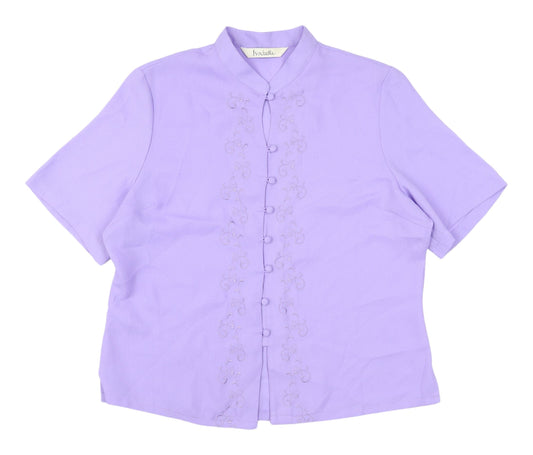 Womens UK Size 18 Isabelle Purple Basic Blouse