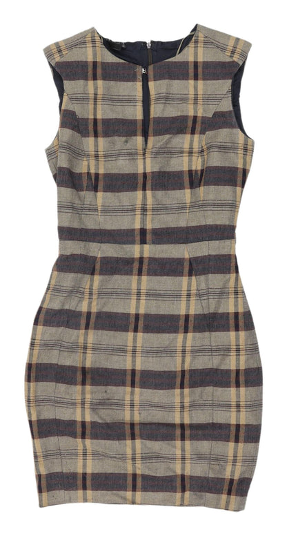 MNG Collection Women's XS Plaid Sheath Dress