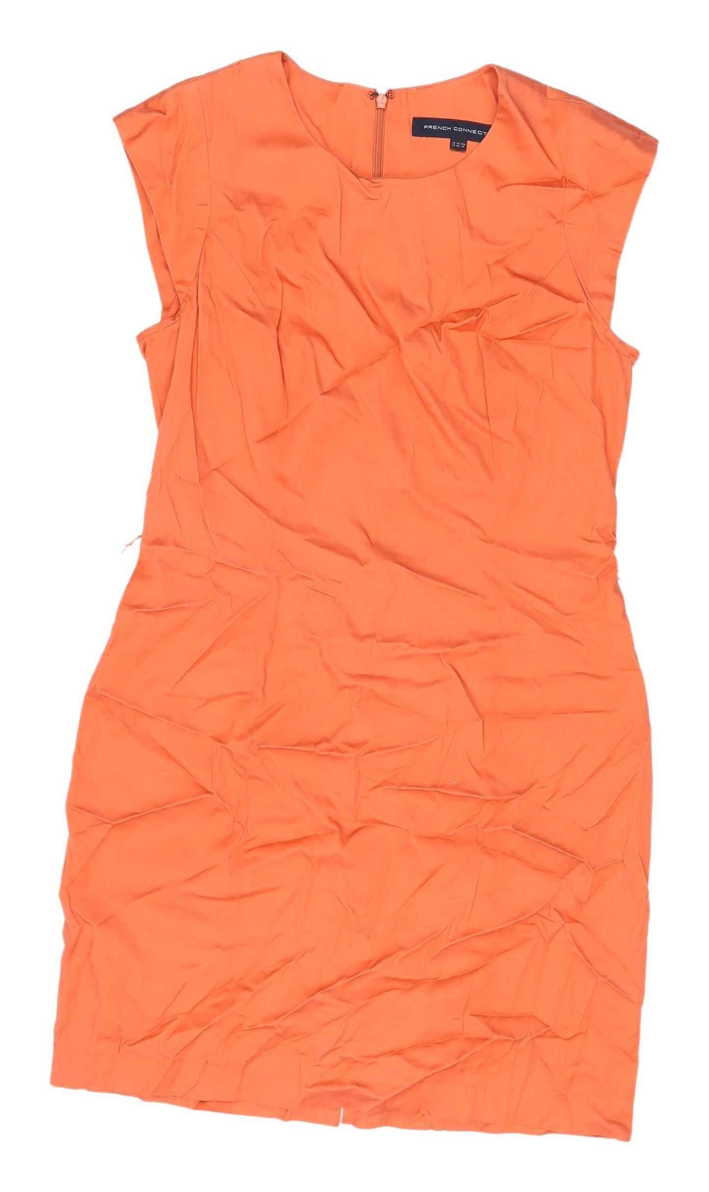 French Connection Women's Orange Sheath Dress, Size 14