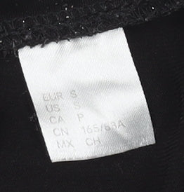 Womens UK Size S Divided Black Basic T-Shirt